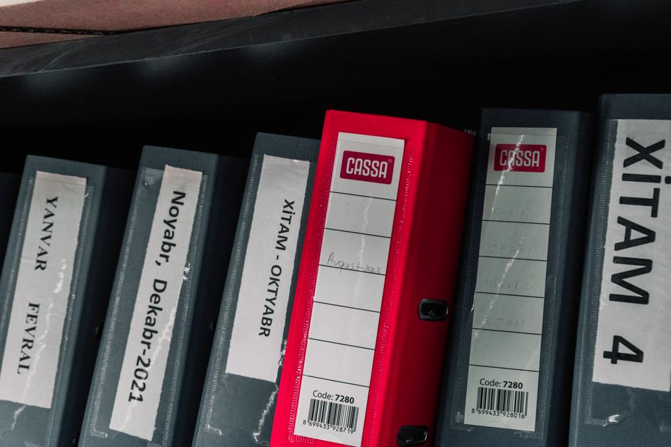 Set of Color-Coded File Folders