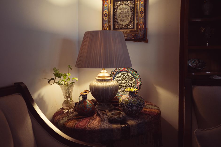 Sky Blue Ceramic Table Lamp