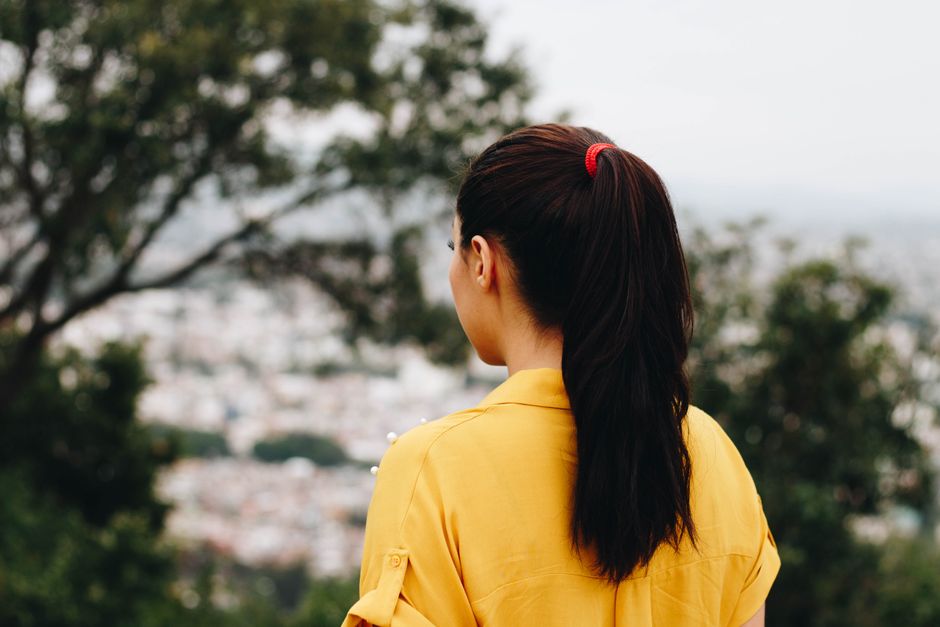 Slicked-Back Ponytail with Wax Stick