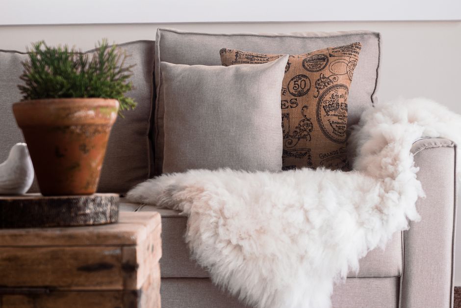 Soft Faux Sheepskin Desk Chair Throw