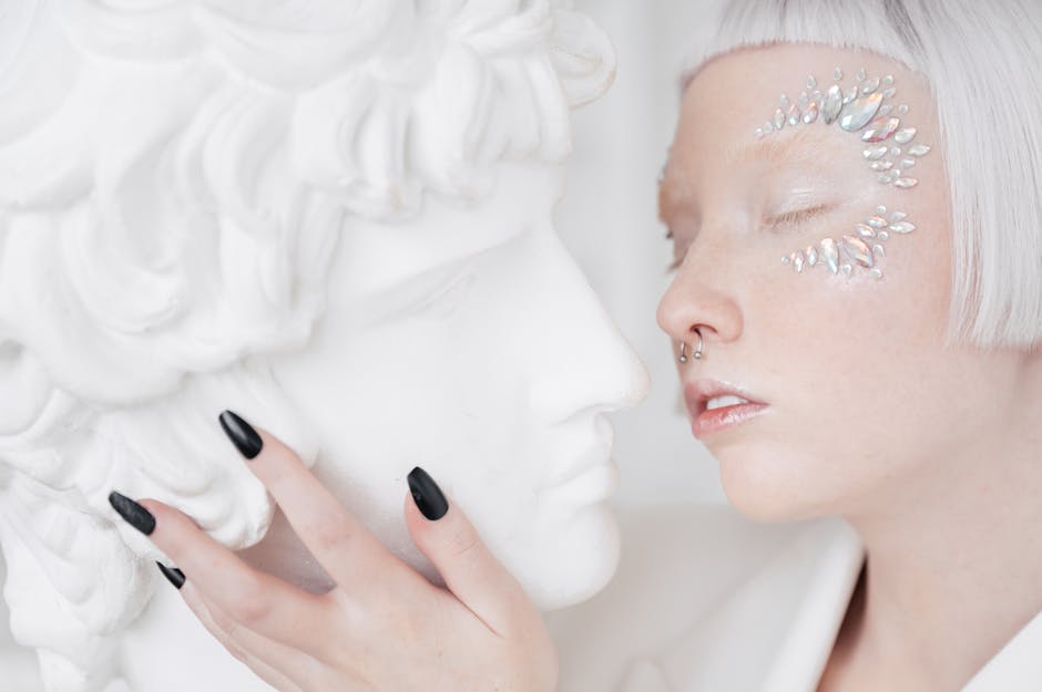 Soft White Matte with Glitter Tips