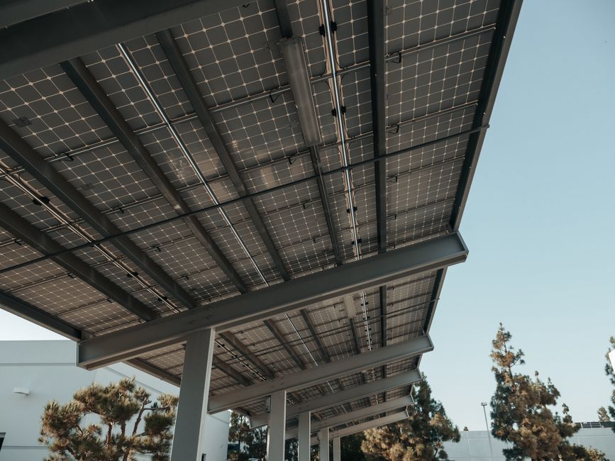 Solar-Powered LED Door Overhang