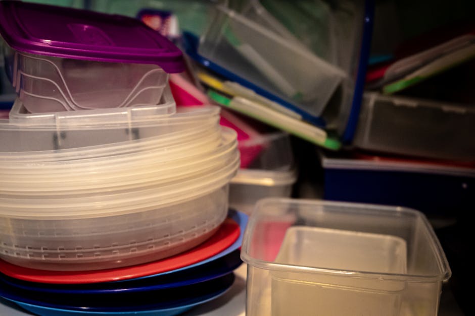 Stackable Clear Plastic Bins