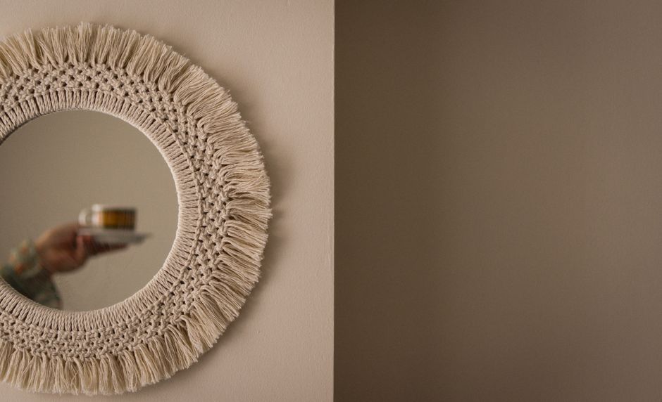 Sunburst Macrame Wall Mirror