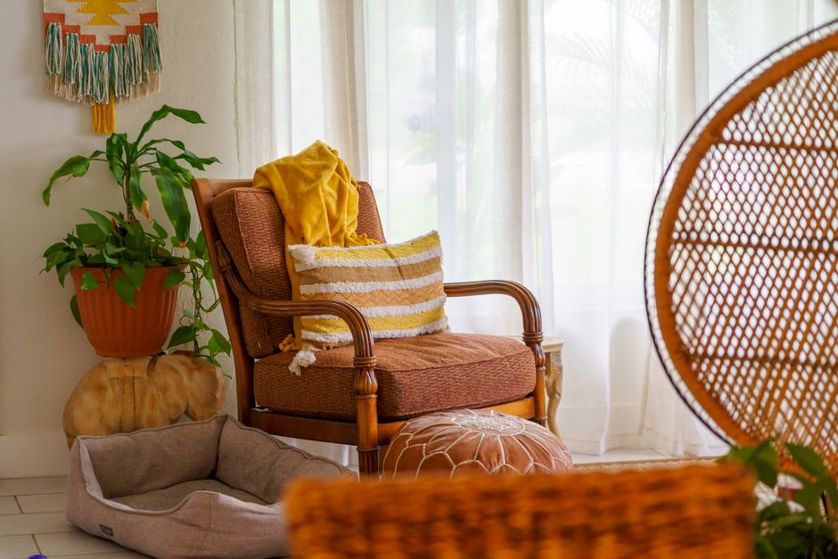 Textured Macrame Throw Pillow Cover