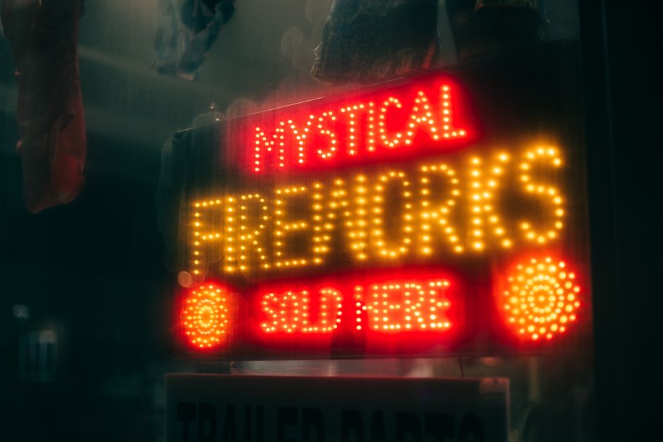 Vintage Fireworks Sign