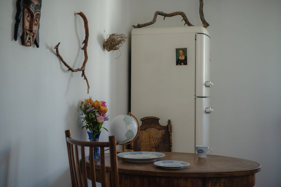 Vintage Floral Pattern Fridge Cover