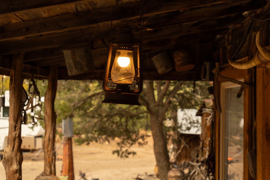 Vintage-Style Metal Barn Lantern