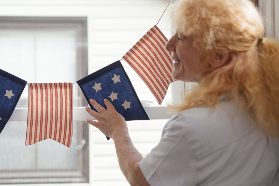 Vintage-Style Tea Stained Canvas Flags