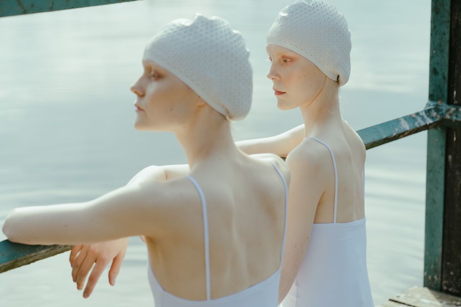 Vintage Style Textured Swim Cap