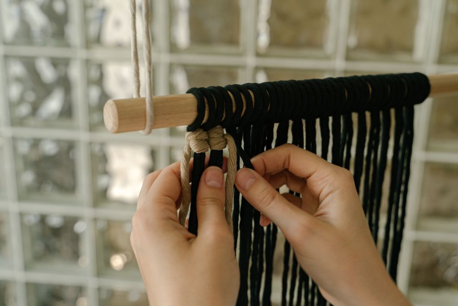Woven Yarn Firework Wall Hanging