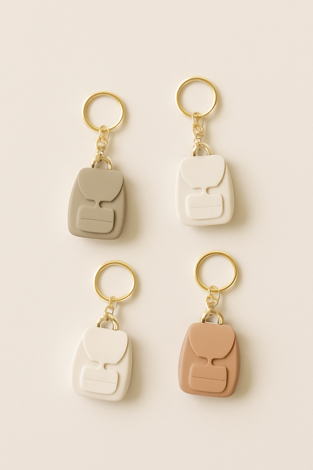 Printable Wall Art Set Featuring Trendy Backpack Keychains Decor