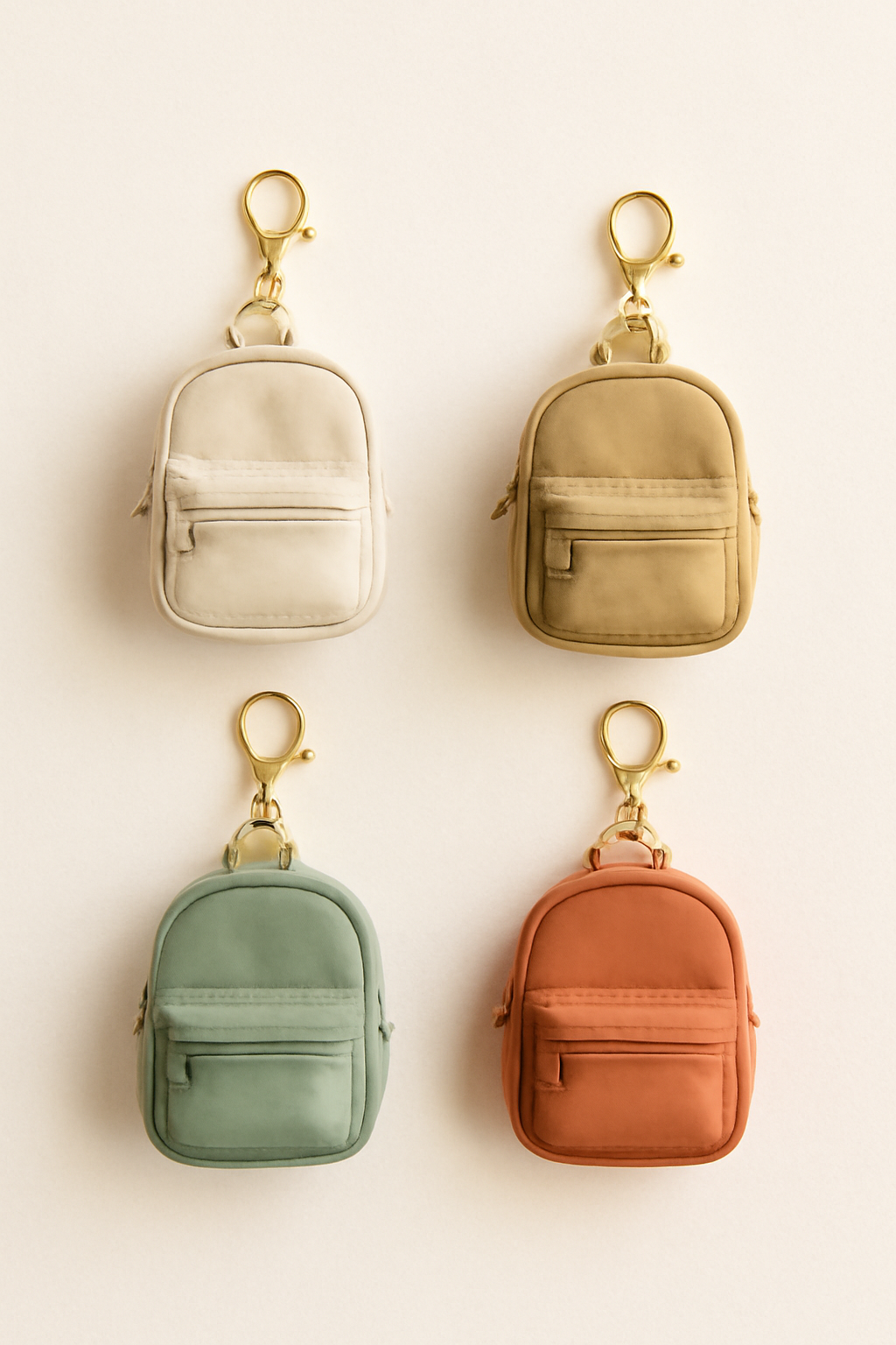 Printable Wall Art Set Featuring Trendy Backpack Keychains Decor