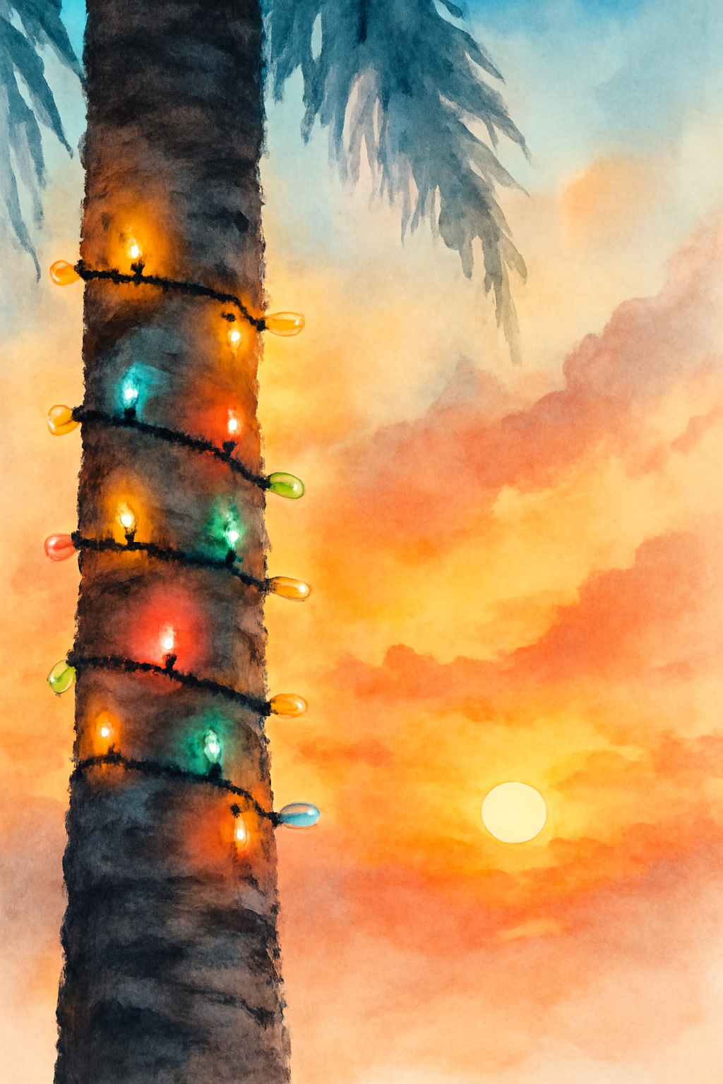 Christmas in July Decorations Printable Wall Art Set - Summer Holiday Festive Prints